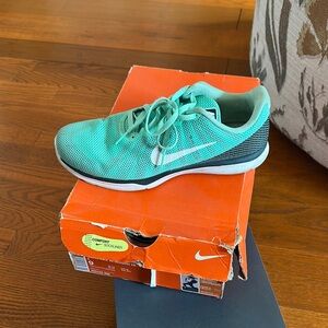 Nike Teal and Gray Athletic Sneakers